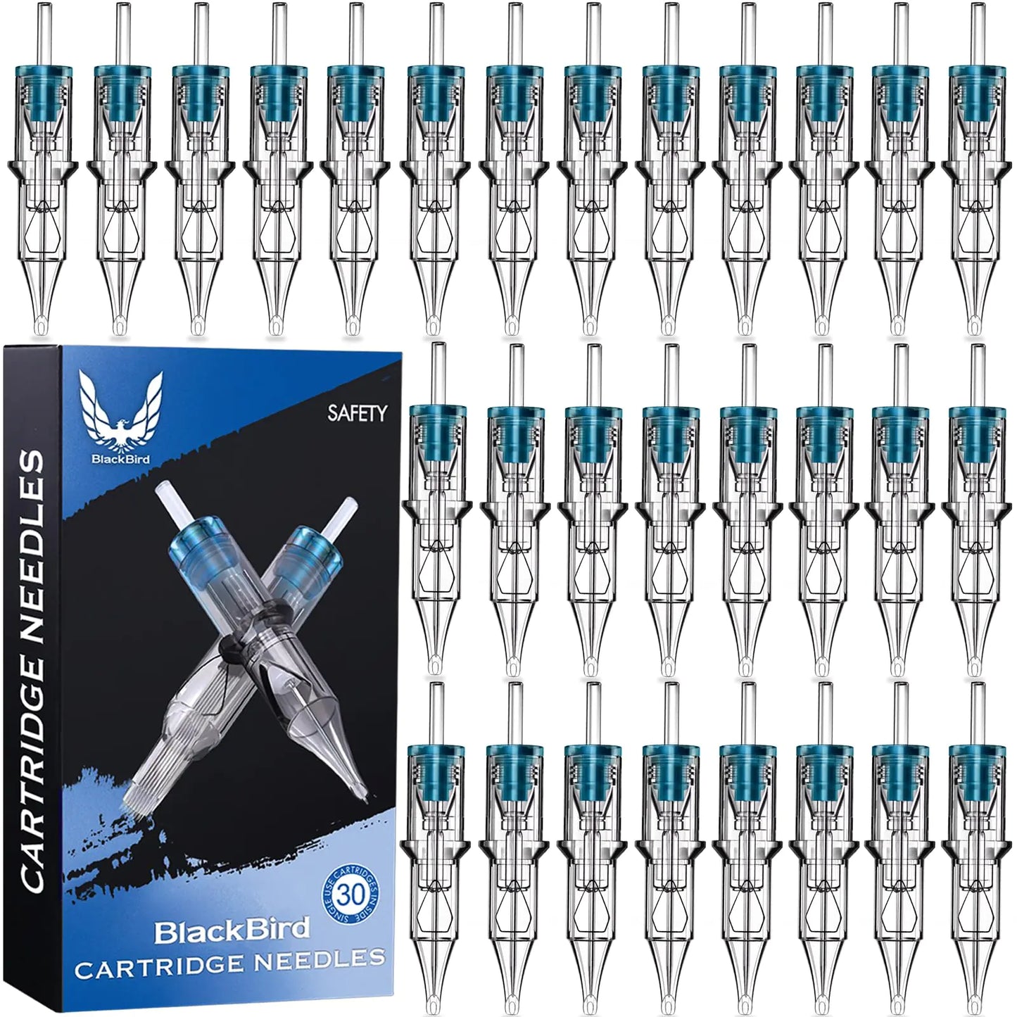 BlackBird Pro Tattoo Cartridge Needles 30-Pack #10 (5RL)