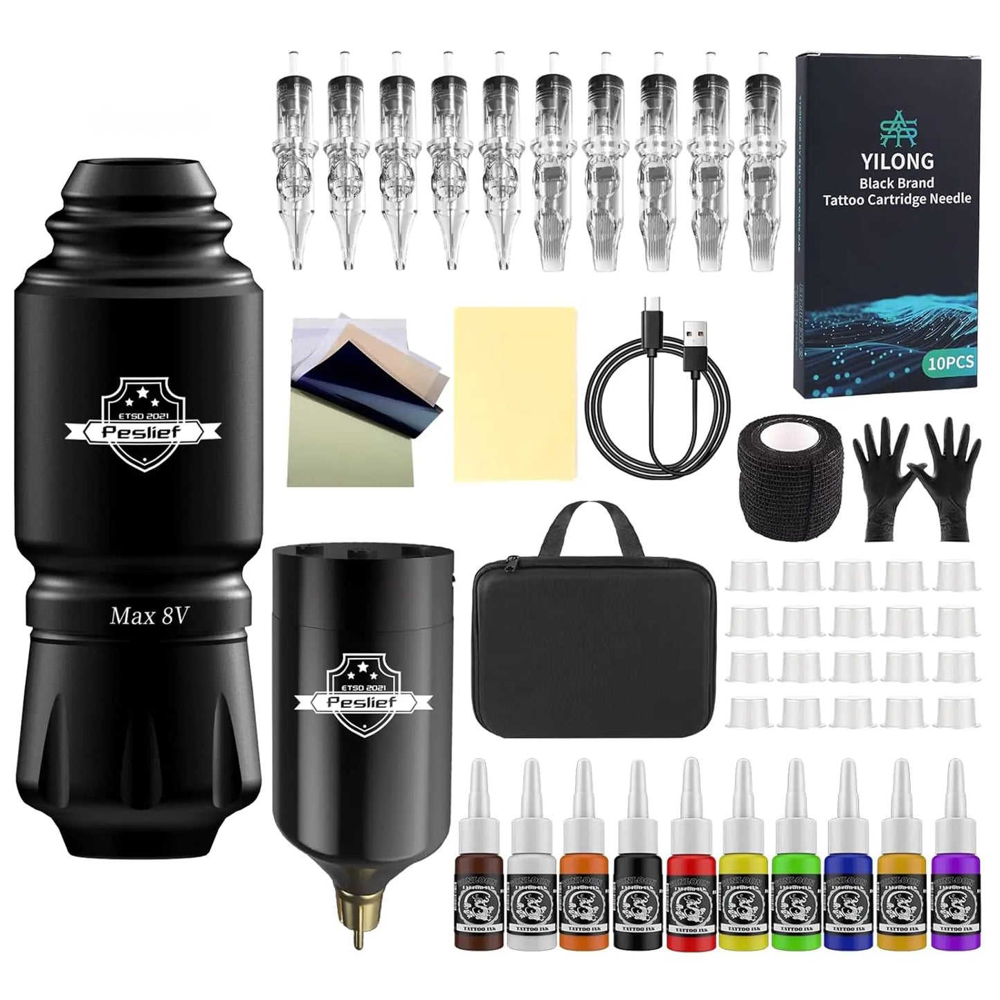Peslief Wireless Complete Tattoo Kit Pro
