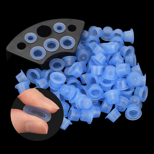 ATOMUS 300pc Tattoo Ink Caps & Silicone Holder Set