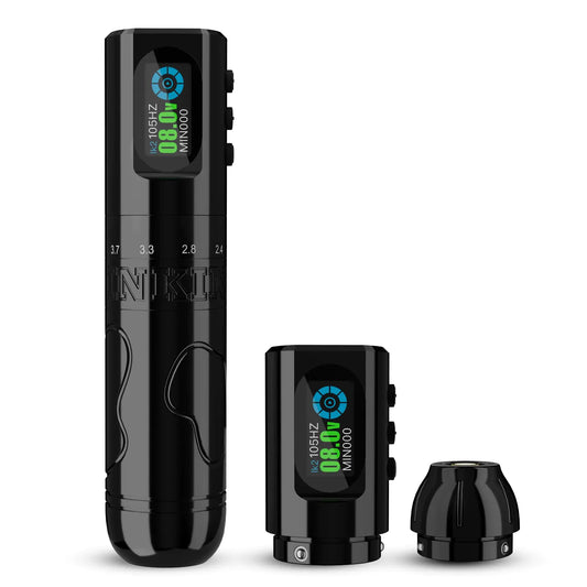 InkFlexo Tattoo Pro Kit: Wireless Pen with Dual Batteries