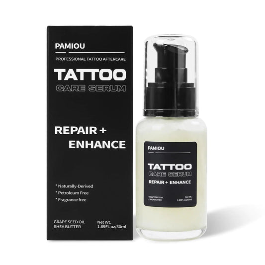Tattoo Aftercare Serum & Moisturizer For Fresh Tattoo Care Repair + Enhance New Tattoo Skin Tattoo Lotion Tattoo Supplies with Naturally Derived Ingredients Petroleum Free - 1.69 Fl oz